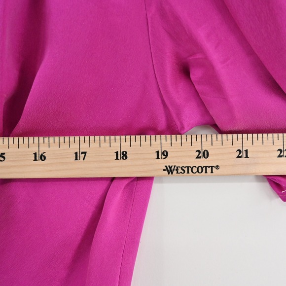 Vtg ABS Pink‎ Silk Dress Size 6 Draped Bust Romantic Cocktail Dopamine Y2k 90s - Picture 4 of 14
